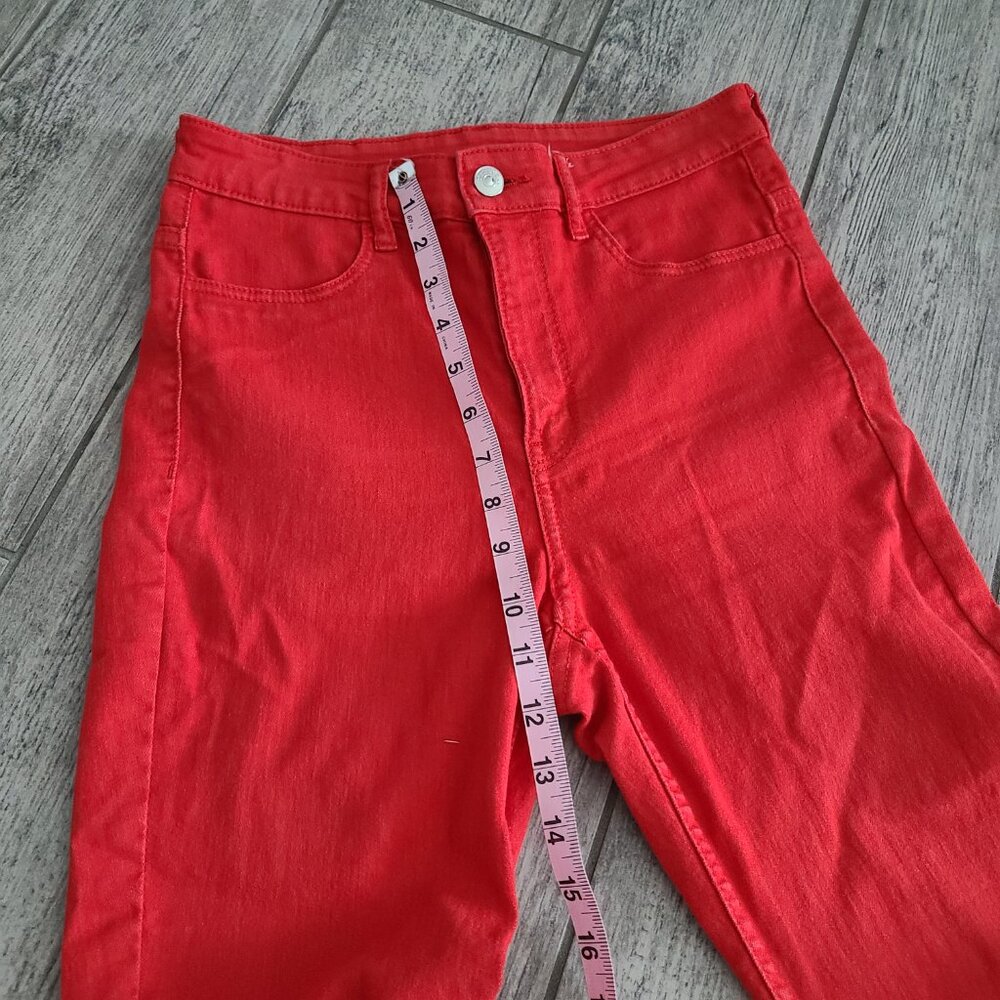 H&M Divided Skinny Jeans Women’s Size 8 Red - Picture 6 of 11